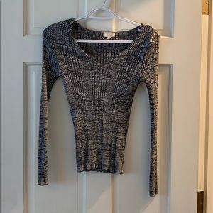heather gray form fitting long sleeve